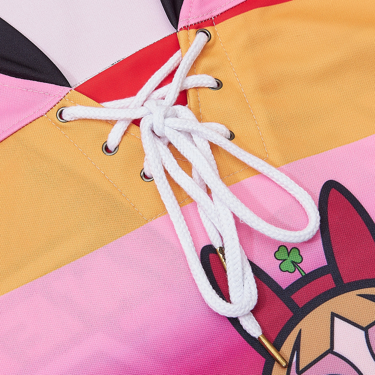 Custom The Powerpuff Girls Hockey Jersey — collar detail