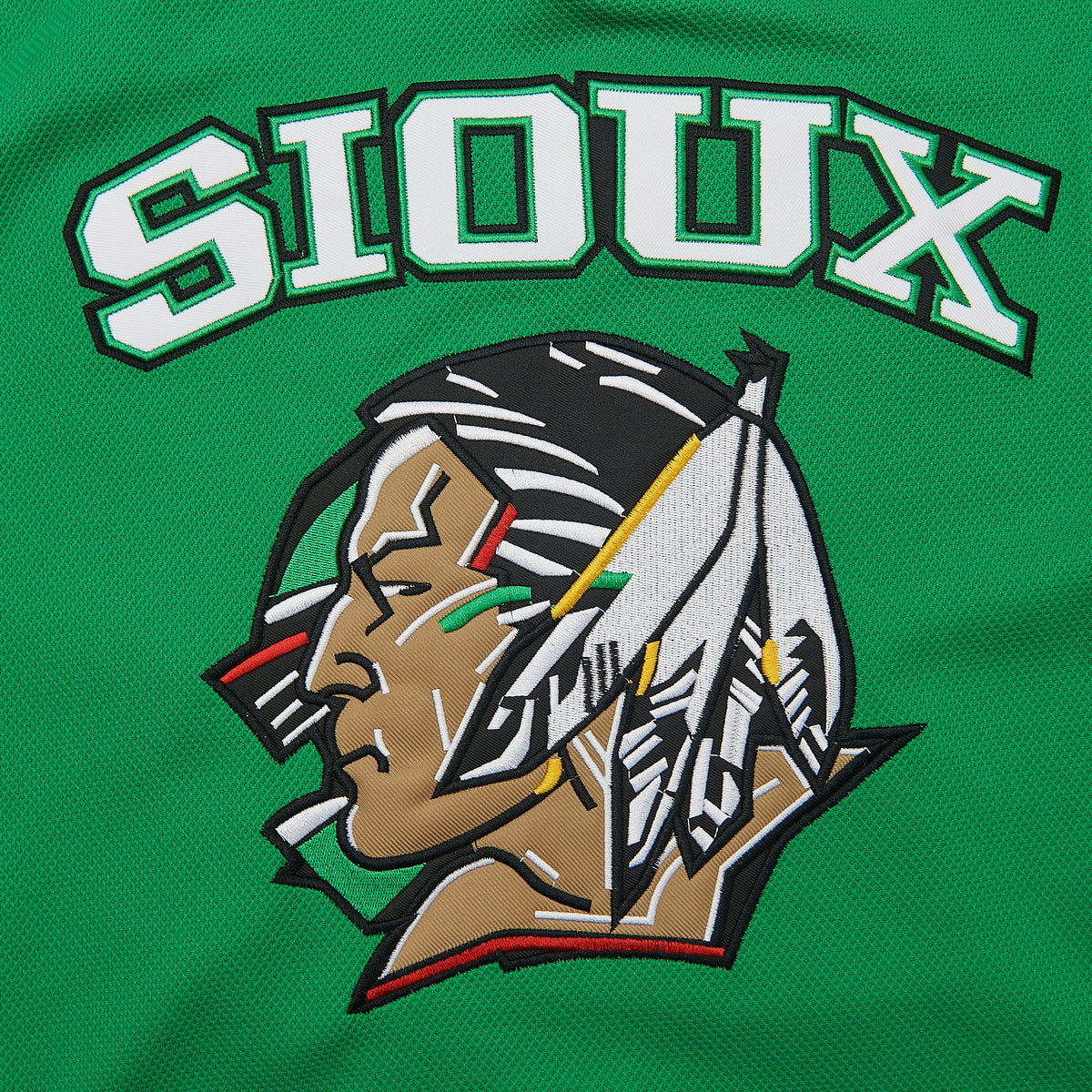 Dakota Sioux Ice #11 Hockey Jersey — Green — chest detail