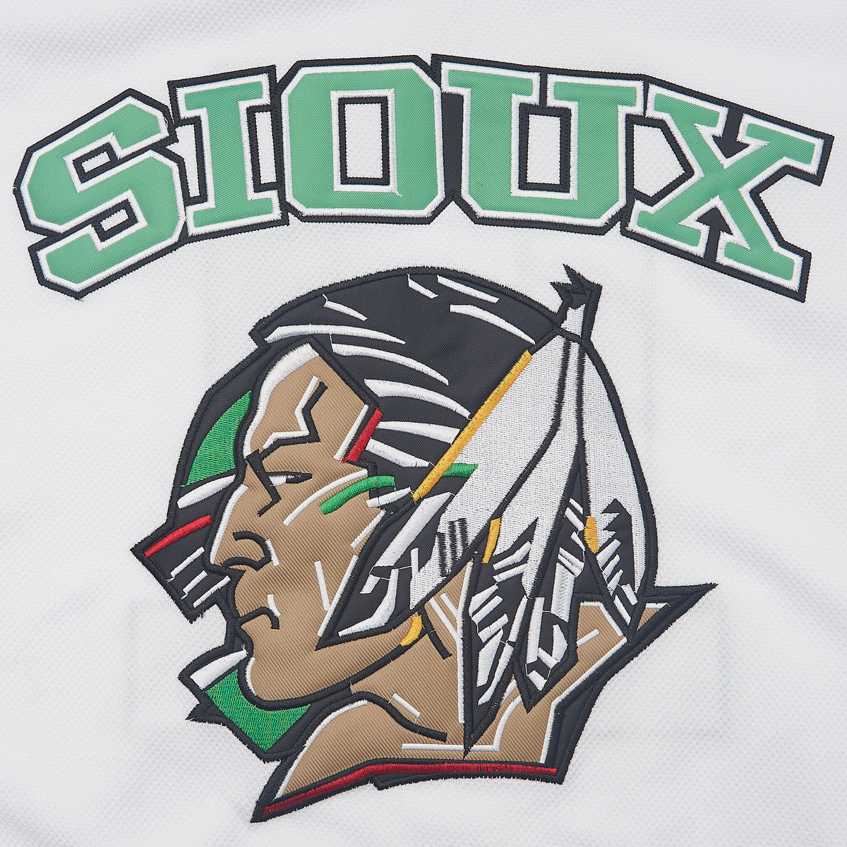 Dakota Sioux Ice #11 Hockey Jersey — White — chest detail