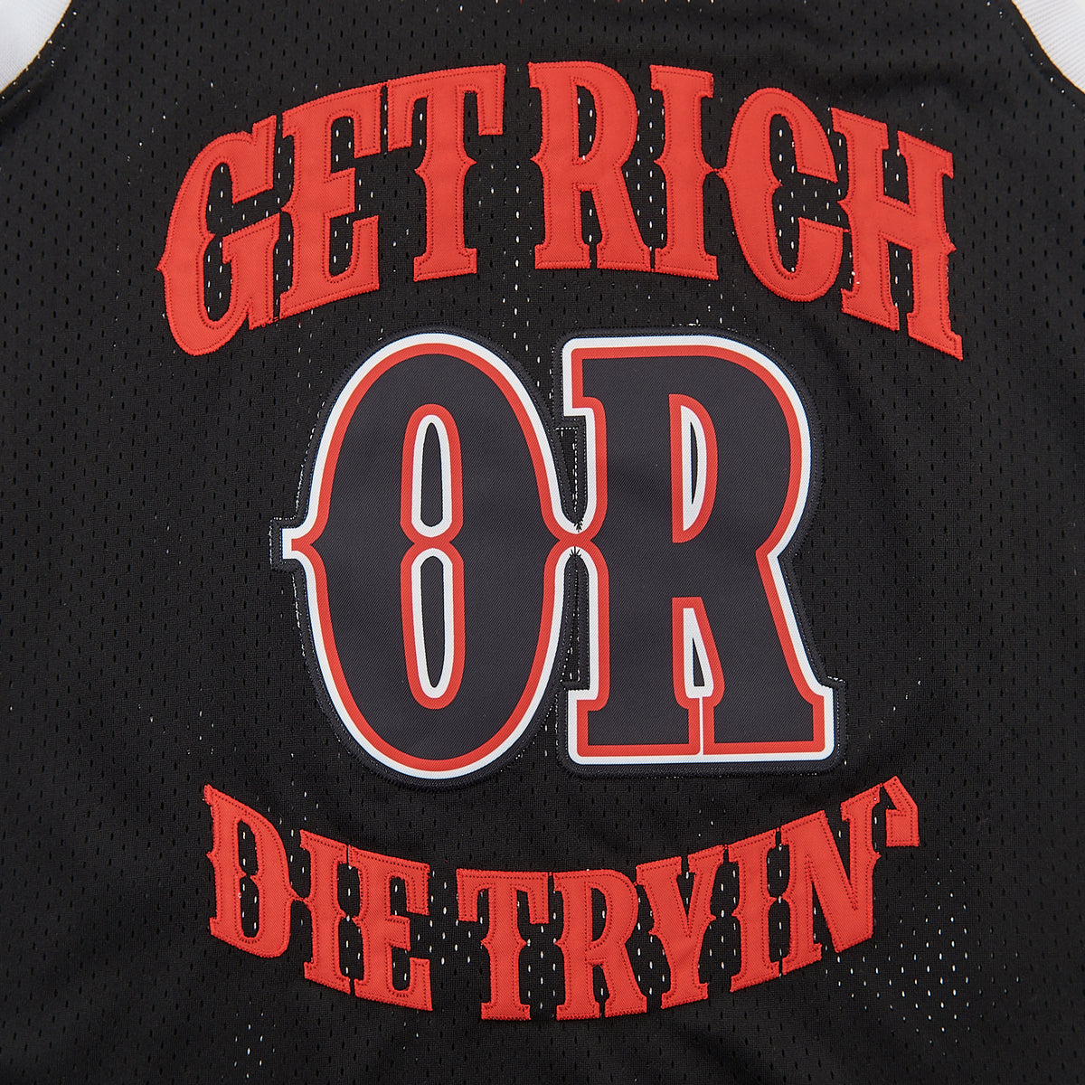 Get Rich or Die Tryin' #50 Cent Basketball Jersey — chest detail