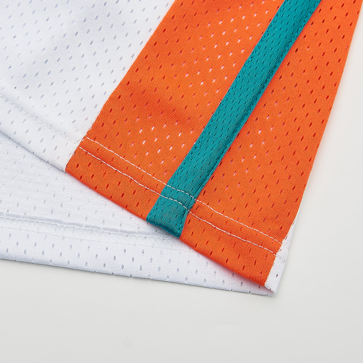 Jackie Moon #33 Semi-Pro Flint Tropics Basketball Jersey — White — hem detail