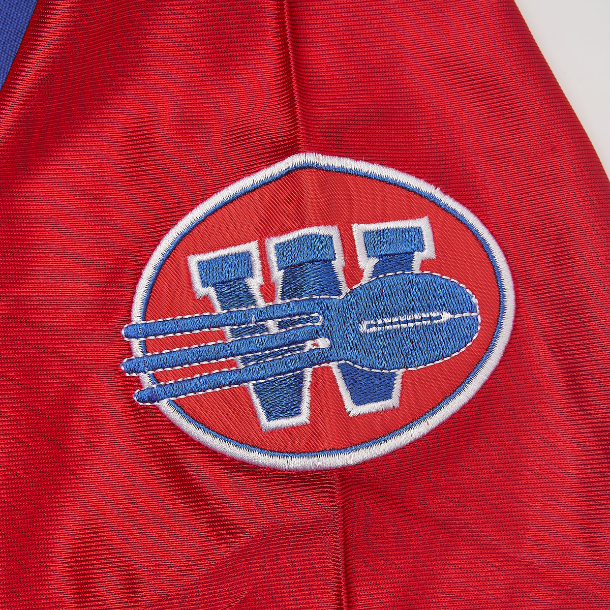 The Replacements Shane Falco #16 Washington Sentinels Football Jersey — Red — patch detail
