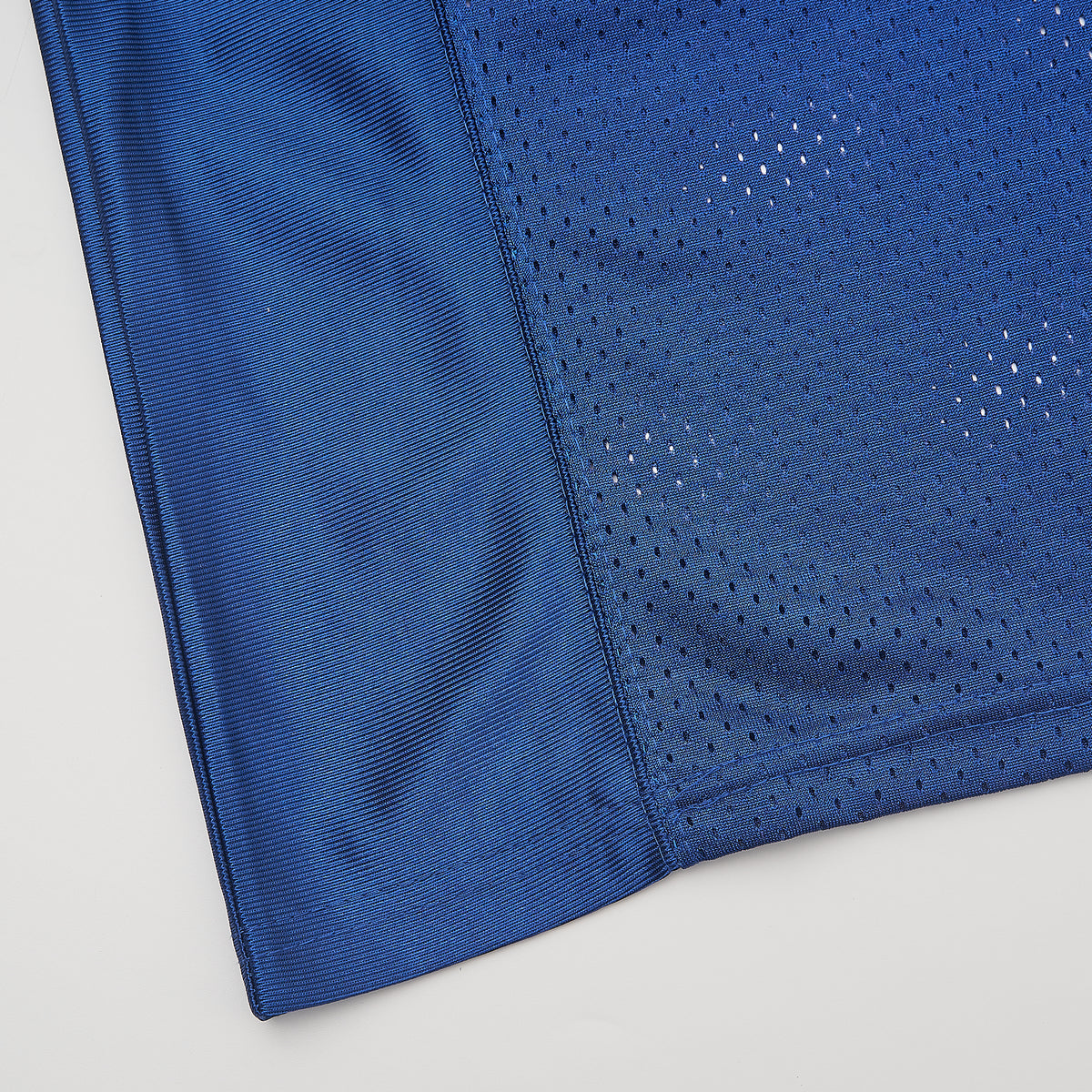 Thad Castle Blue Mountain State #54 Football Jersey — Blue — hem detail