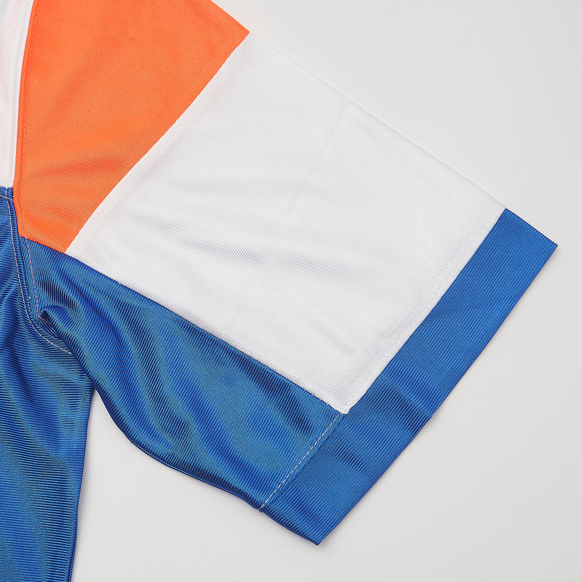 Thad Castle Blue Mountain State #54 Football Jersey — White — hem detail