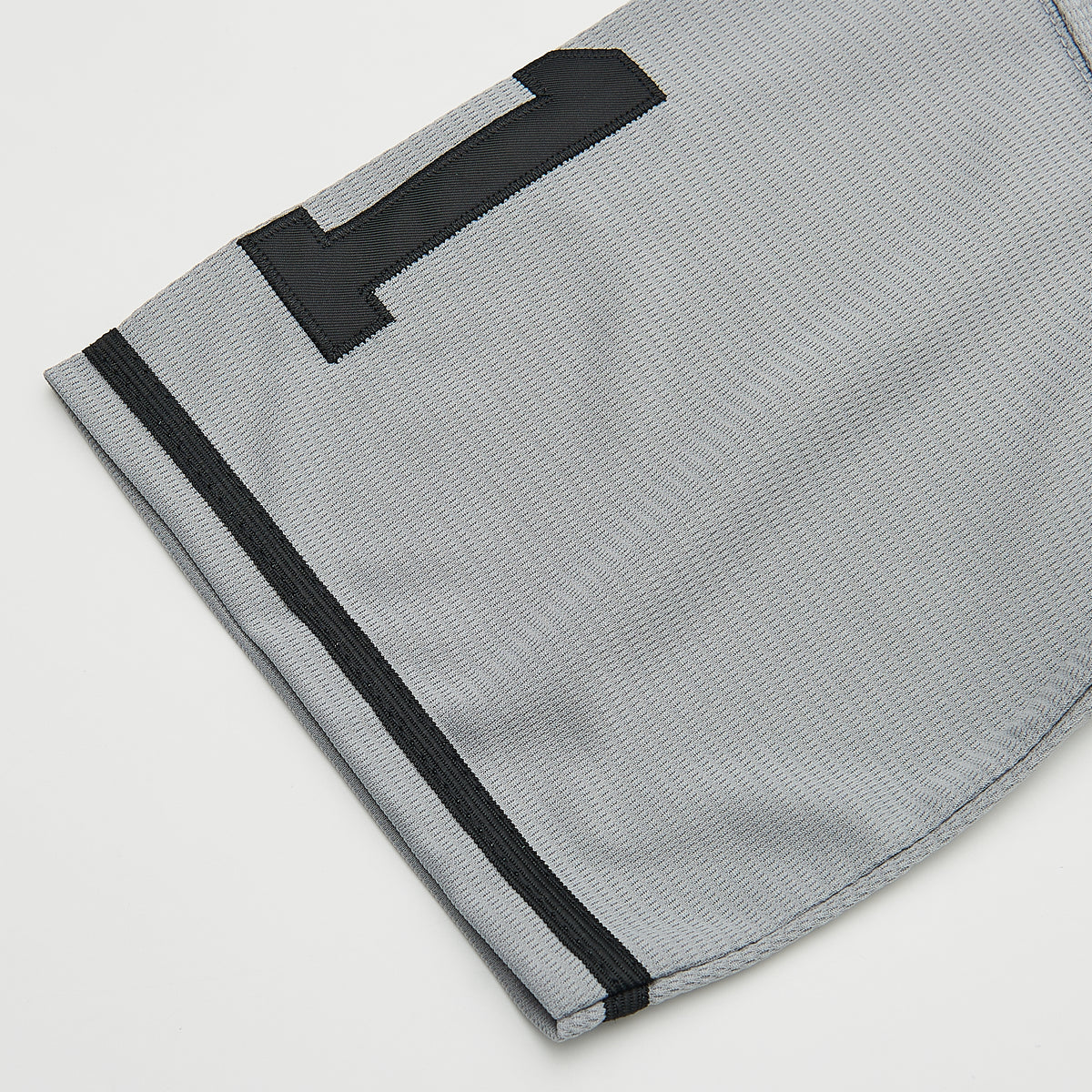 The Sandlot Baseball Jersey — Gray — lettering detail