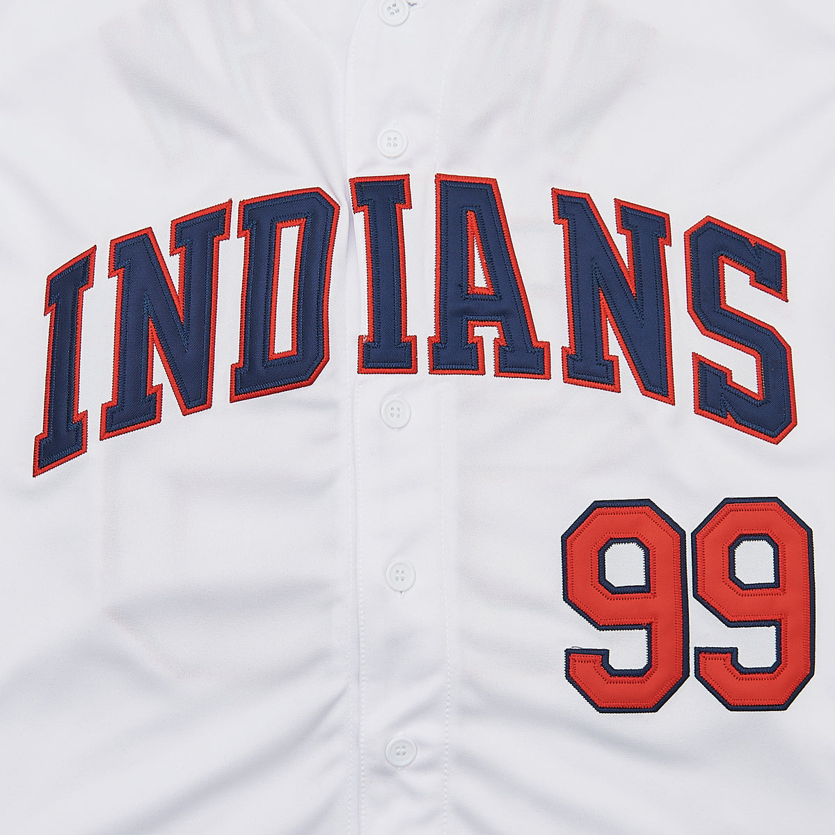 Vaughn Indians #99 Baseball Jersey — chest detail