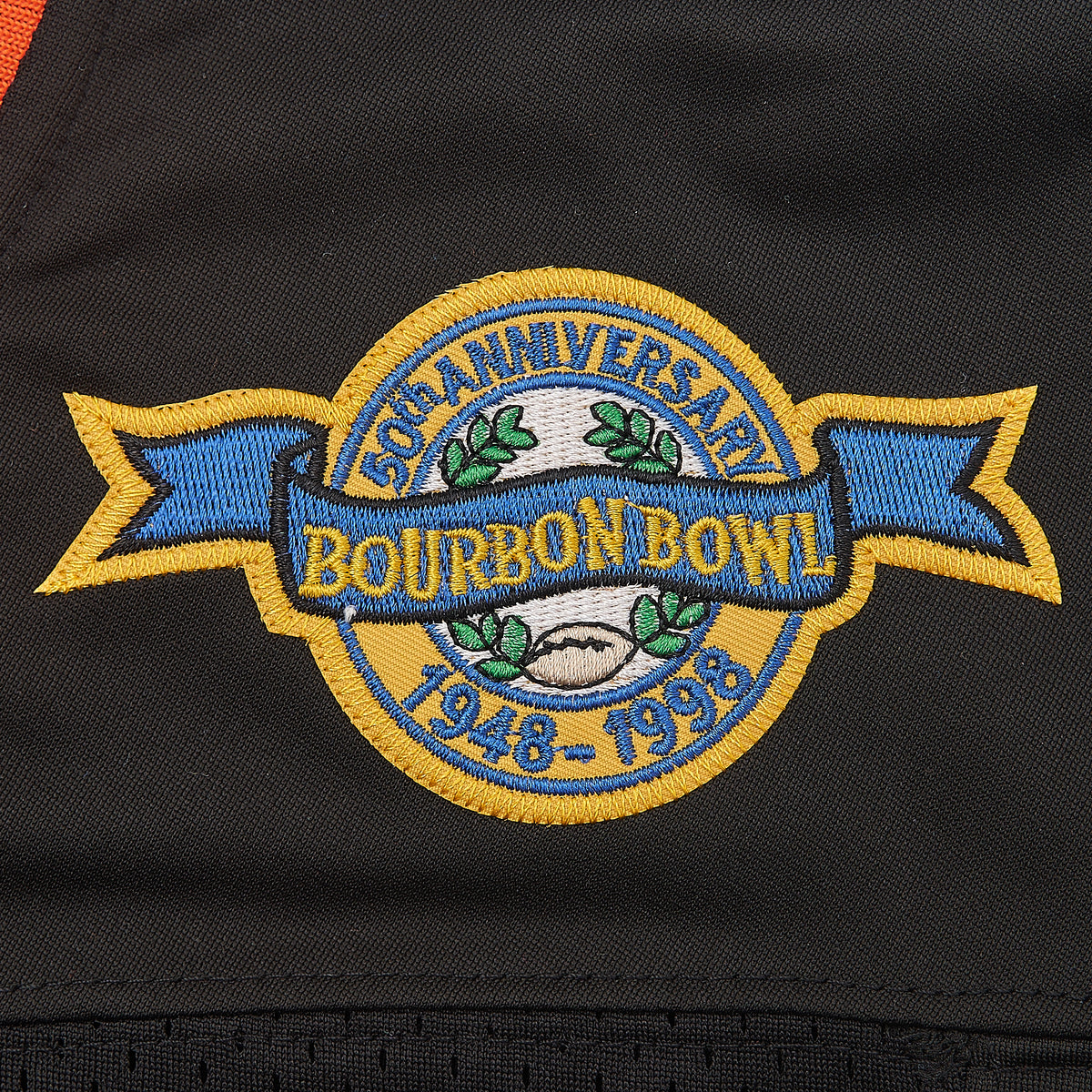 Waterboy 'Bobby Boucher' #9 Football Jersey — Black — patch detail