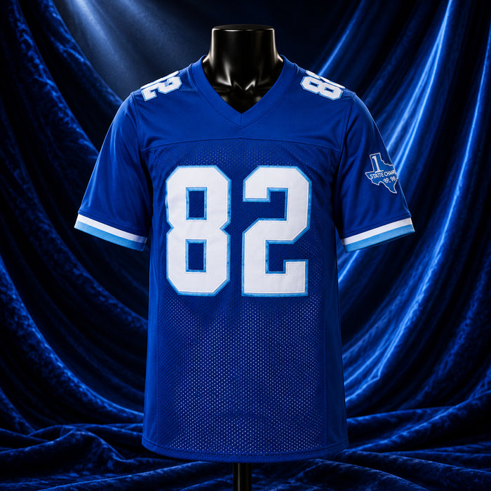 Charlie Tweeder #82 Varsity Blues West Canaan Coyotes Football Jersey