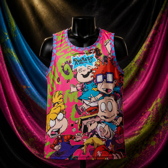 MJ-COLOR-SUPPLEMENT-1080 | 90s Hey Arnold Doug Retro Nick Basktball Jersey | Pink | 01