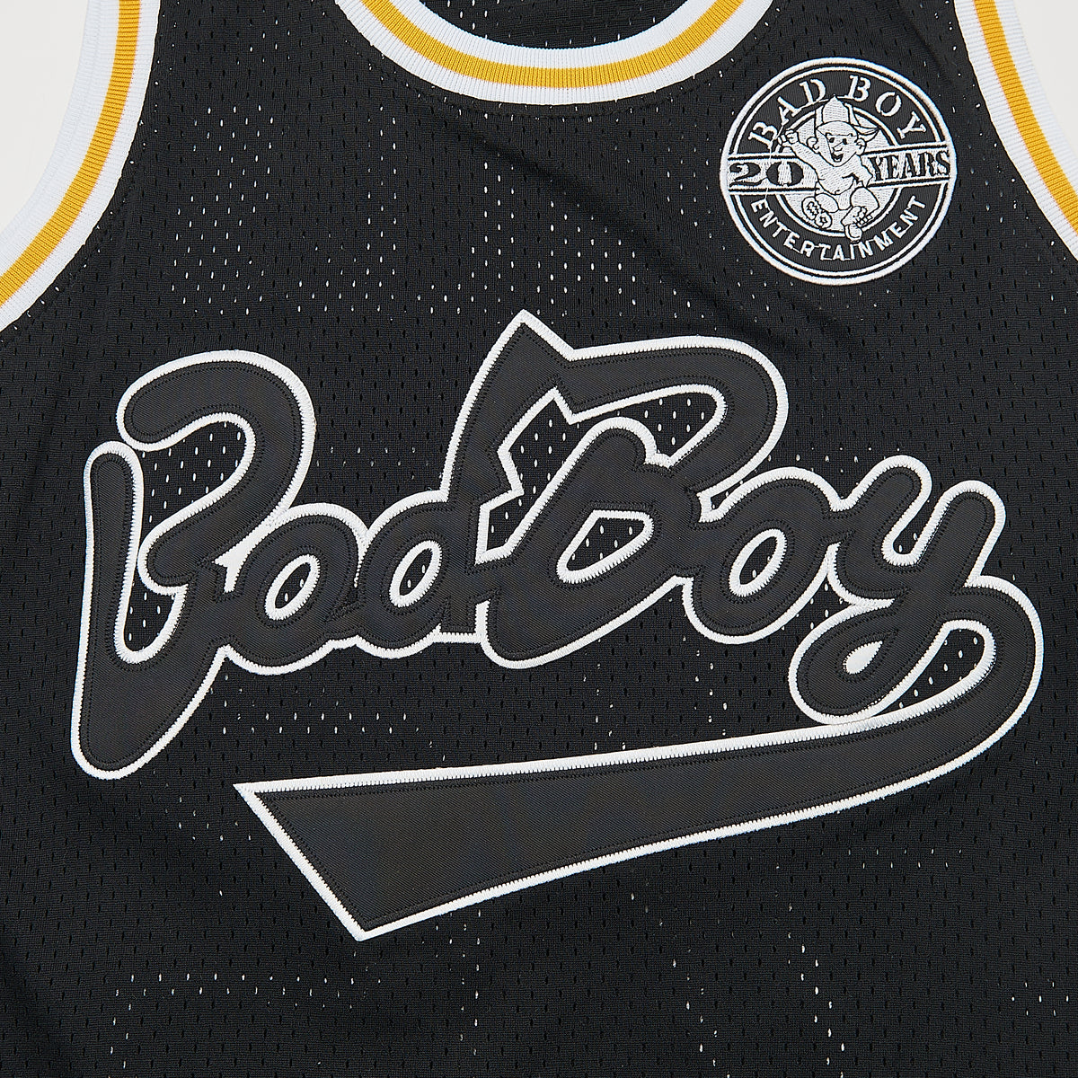 Bad Boy #72 Smalls Basketball Jersey — Black — chest detail