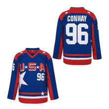 Custom Charlie Conway Mighty Ducks Team Usa 96 Hockey Jersey