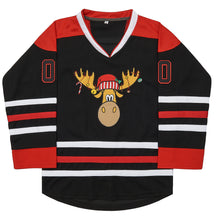 Custom Christmas Moose Kids Hockey Jersey