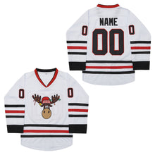Custom Christmas Moose Kids Hockey Jersey