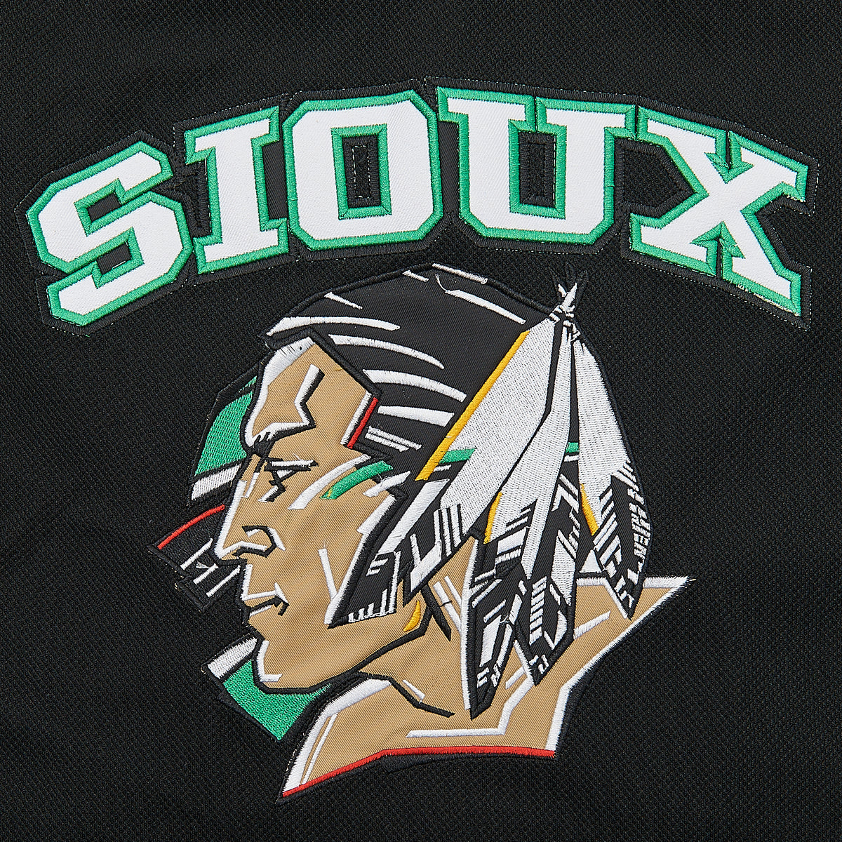 Dakota Sioux Ice #11 Hockey Jersey — Black — chest detail