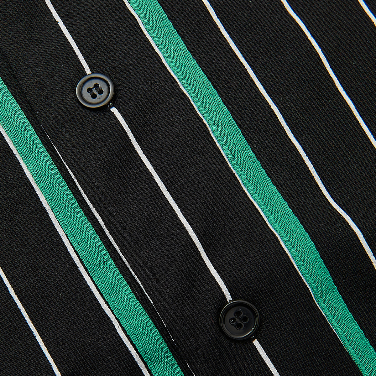 Jarius 'G-Baby' Evans Kekambas Baseball Jersey — Black — placket detail