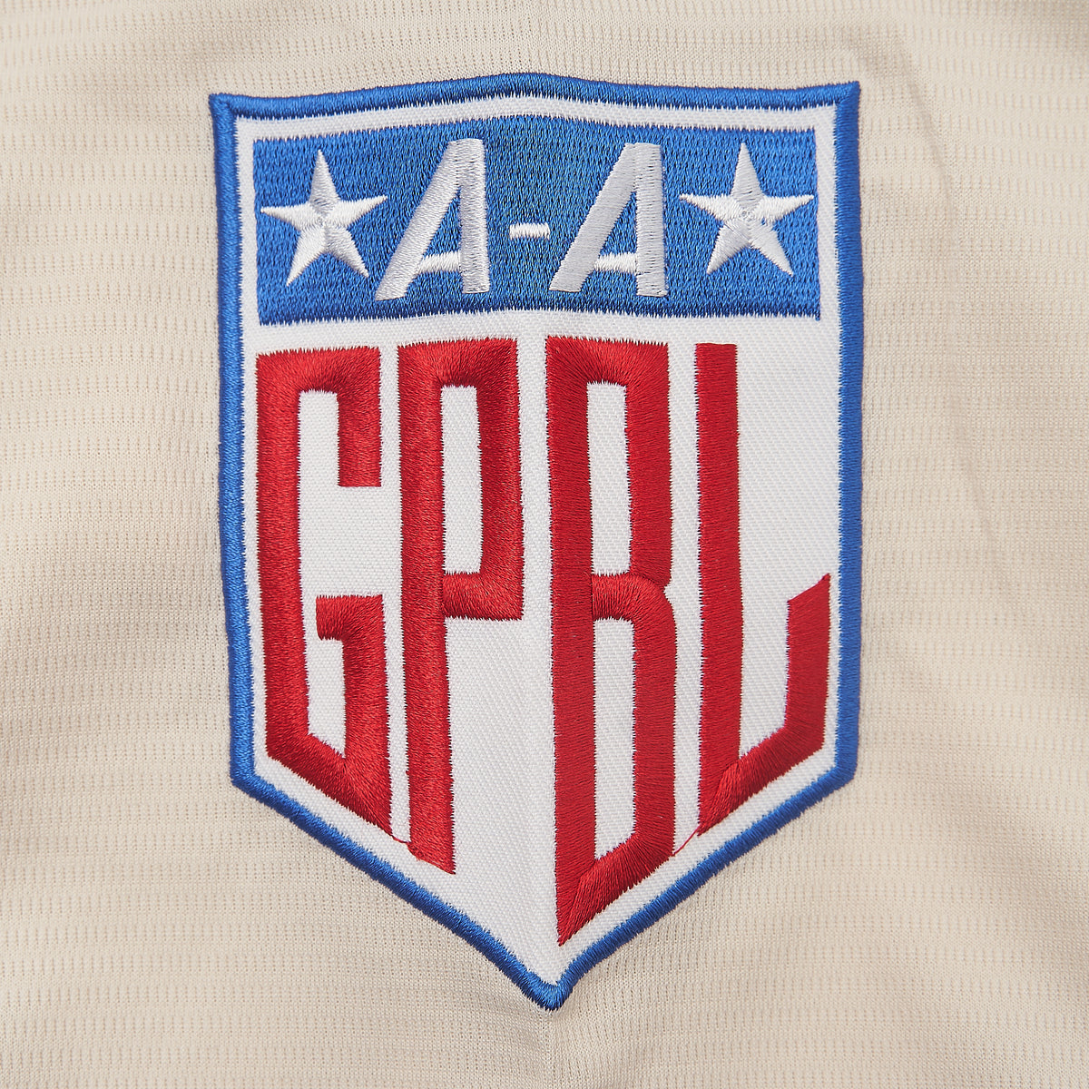 Jimmy Dugan Rockford Peaches #43 Baseball Jersey — patch detail