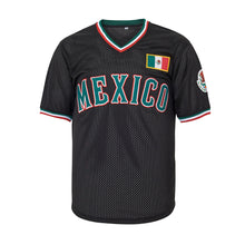 Custom Mexico 7 Black Mesh Baseball Jersey