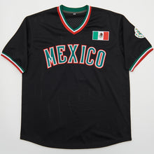 Mexico #7 Black Mesh Baseball Jersey