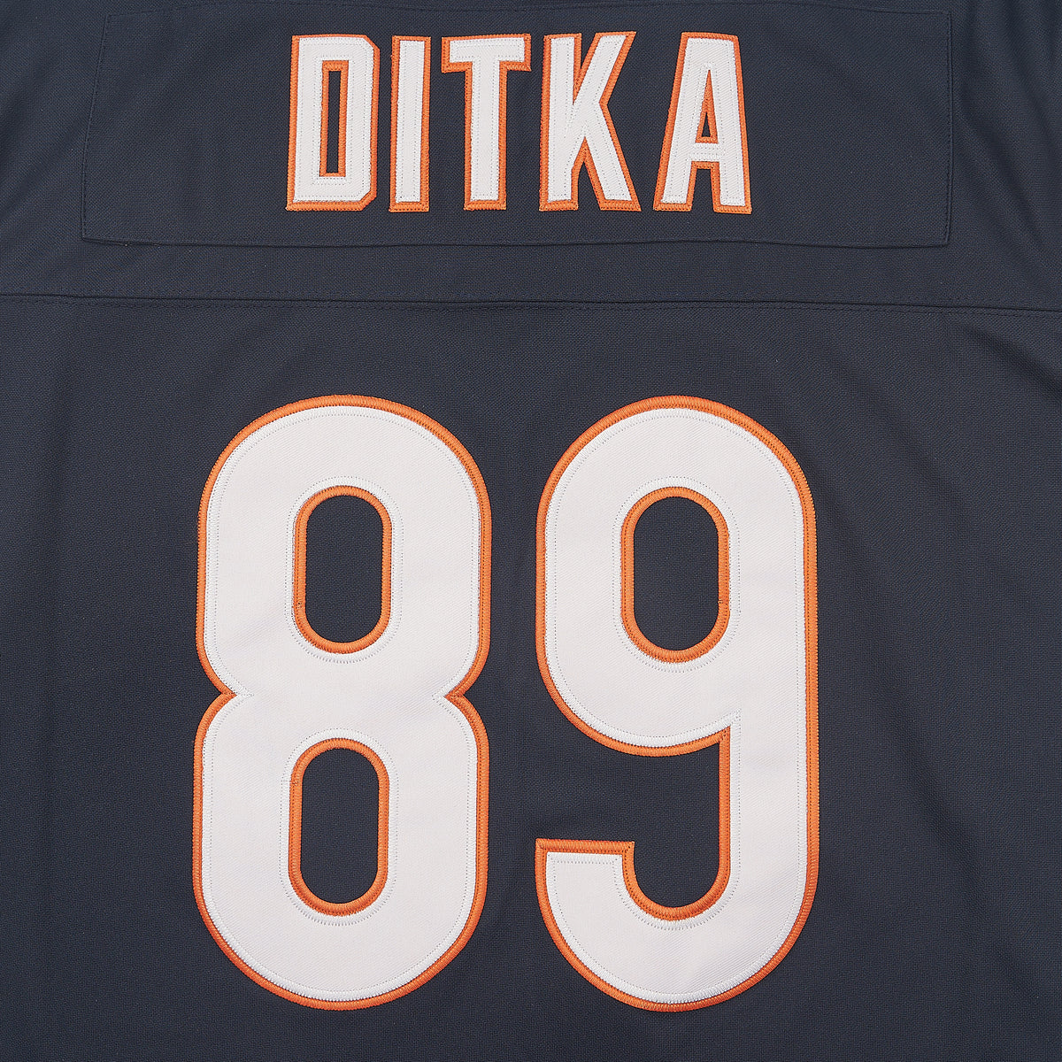 Mike Ditka #89 Chicago Bears Football Jersey — lettering detail