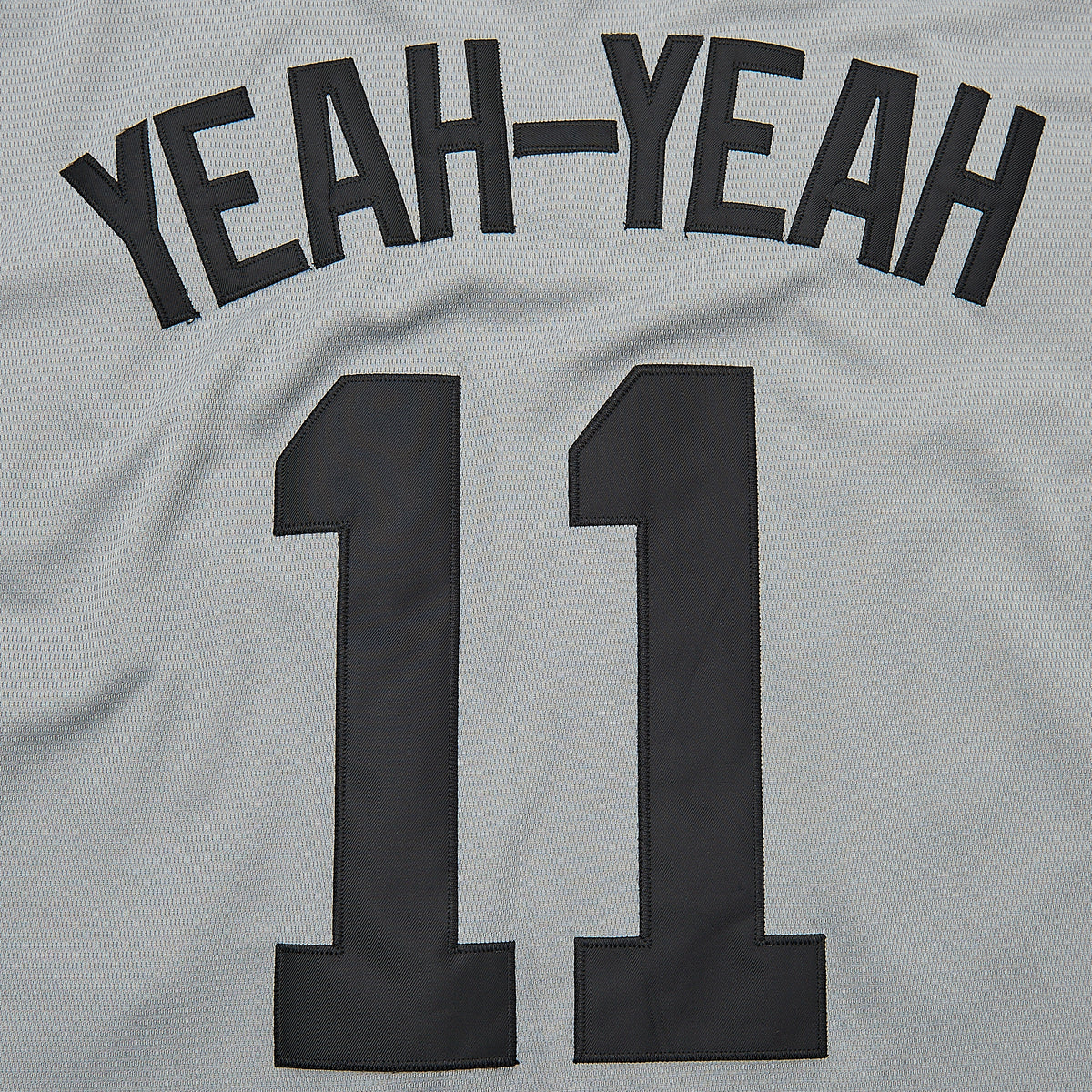 The Sandlot Baseball Jersey — Gray — lettering detail