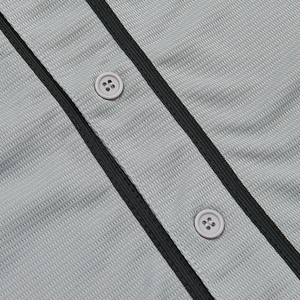 The Sandlot Baseball Jersey — Gray — placket detail