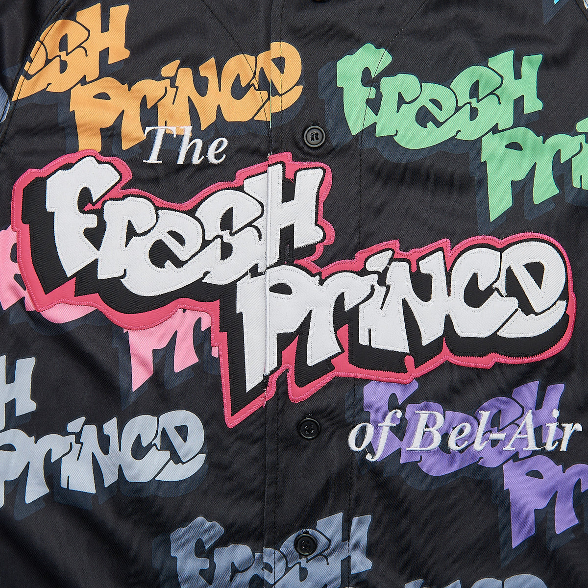 The Smith Fresh Prince All-Over Print Jersey — Black — chest detail