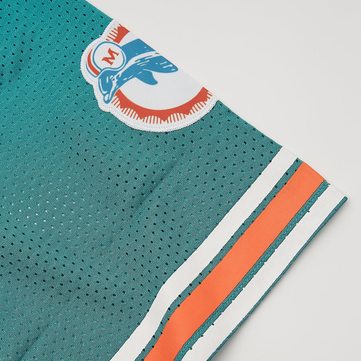 VTG Dan Marino #13 Miami Dolphins Football Jersey — Green — stripe detail