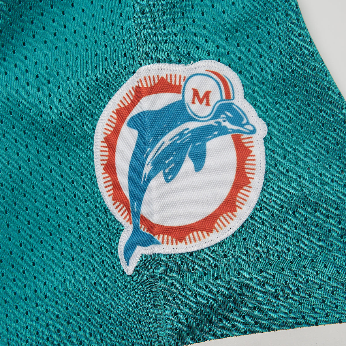 VTG Dan Marino #13 Miami Dolphins Football Jersey — Green — patch detail