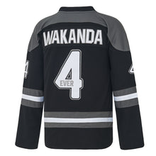 Wakanda Forever King T’CHALLA Ice #4 Hockey Jersey