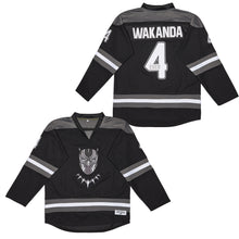 Wakanda Forever King T’CHALLA Ice #4 Hockey Jersey
