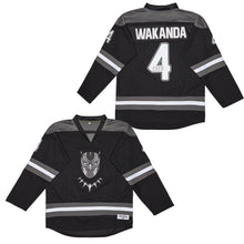 Custom Wakanda Forever King T Challa Ice 4 Hockey Jersey