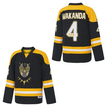 Wakanda Forever King T’CHALLA Ice #4 Hockey Jersey