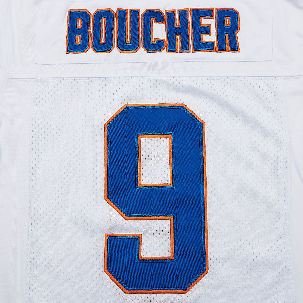 Waterboy 'Bobby Boucher' #9 Football Jersey — White — lettering detail