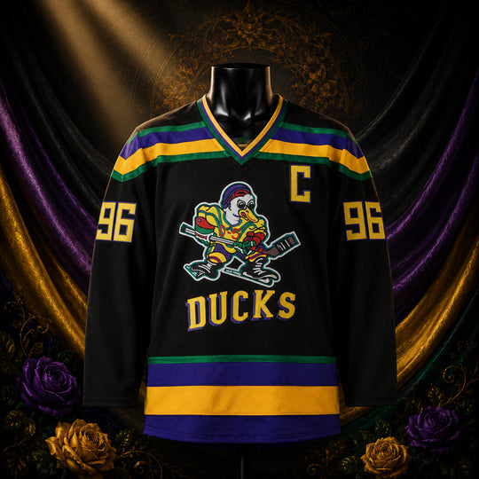 MJ-COLOR-SUPPLEMENT-1080 | Charlie Conway Ducks #96 Hockey Jersey | Black | 01