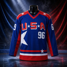 MJ-AI-CANVA-FULL-EXPORT | Charlie Conway Mighty Ducks Team USA #96 Hockey Jersey | 02