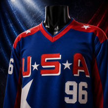 MJ-AI-CANVA-FULL-EXPORT | Charlie Conway Mighty Ducks Team USA #96 Hockey Jersey | 04
