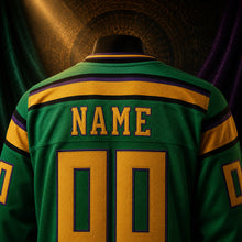 MJ-KIDS-SHORT-2000 | Custom Adam Banks Ducks Kids Hockey Jersey | Green | 04