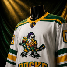 MJ-KIDS-SHORT-2000 | Custom Adam Banks Ducks Kids Hockey Jersey | White | 03