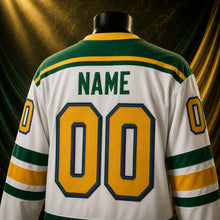 MJ-KIDS-SHORT-2000 | Custom Adam Banks Ducks Kids Hockey Jersey | White | 04