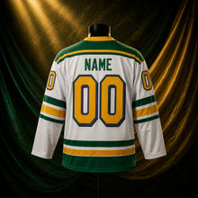 MJ-KIDS-SHORT-2000 | Custom Adam Banks Ducks Kids Hockey Jersey | White | 05