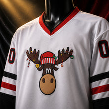 MJ-KIDS-SHORT-2000 | Custom Christmas Moose Kids Hockey Jersey | White | 03
