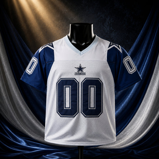 MJ-KIDS-SHORT-2000 | Custom Cowboys Kids Football Jersey | No Color | 01