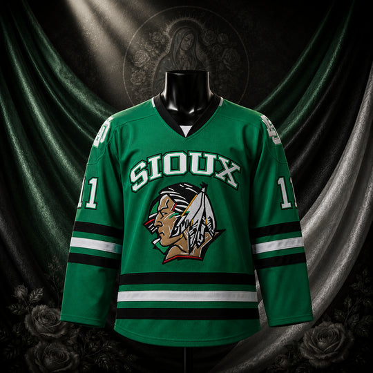 MJ-COLOR-SUPPLEMENT-1080 | Dakota Sioux Ice #11 Hockey Jersey | Green | 01