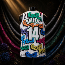 MJ-AI-CANVA-FULL-EXPORT | Fresh Prince of Bel-Air #14 Smith Graffiti Basketball Jersey | 02