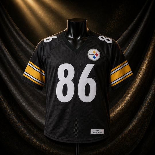 MJ-COLOR-SUPPLEMENT-1080 | Hines Ward #86 Pittsburgh Steelers Football Jersey | Black | 01