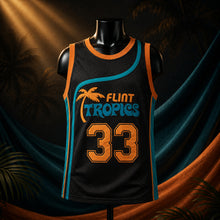 MJ-COLOR-SUPPLEMENT-1080 | Jackie Moon #33 Semi-Pro Flint Tropics Basketball Jersey | Black | 01