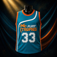 MJ-COLOR-SUPPLEMENT-1080 | Jackie Moon #33 Semi-Pro Flint Tropics Basketball Jersey | Blue | 01