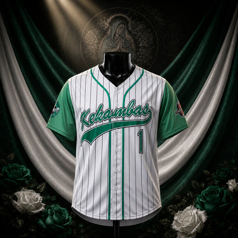 MJ-COLOR-SUPPLEMENT-1080 | Jarius 'G-Baby' Evans Kekambas Baseball Jersey | White | 01