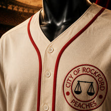 MJ-AI-CANVA-FULL-EXPORT | Jimmy Dugan Rockford Peaches #43 Baseball Jersey | 01