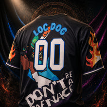 MJ-COLOR-SUPPLEMENT-1080 | Loc Dog #00 ‘Don’t Be a Menace’ Baseball Jersey | Black | 04
